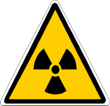 panneau d'avertissement de matière radioactive