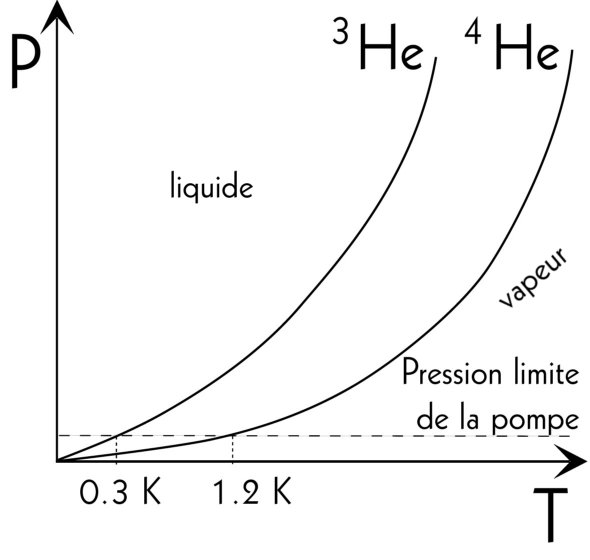 Graphique de la pression de la pression de vapeur saturante en fonction de la température